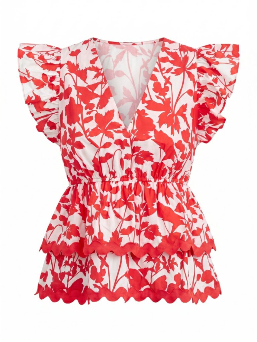 Adelyn Rae Sena Ruffled Peplum Top - Picture 6 of 7